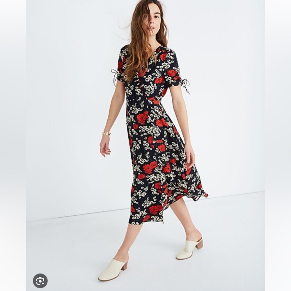 Navy Madewell midi dress | Size 00